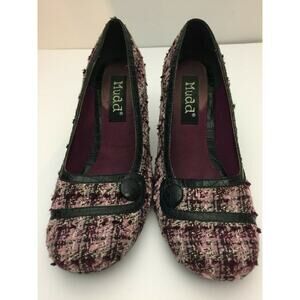 Mudd Pena Women's Pink Purple Fabric Upper Heel Pumps Shoes US Size 7.5 M